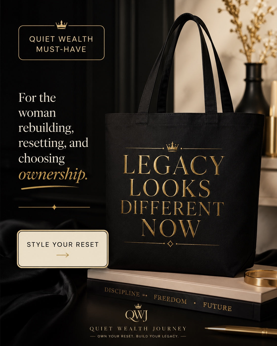 Quiet Wealth Journey tote image