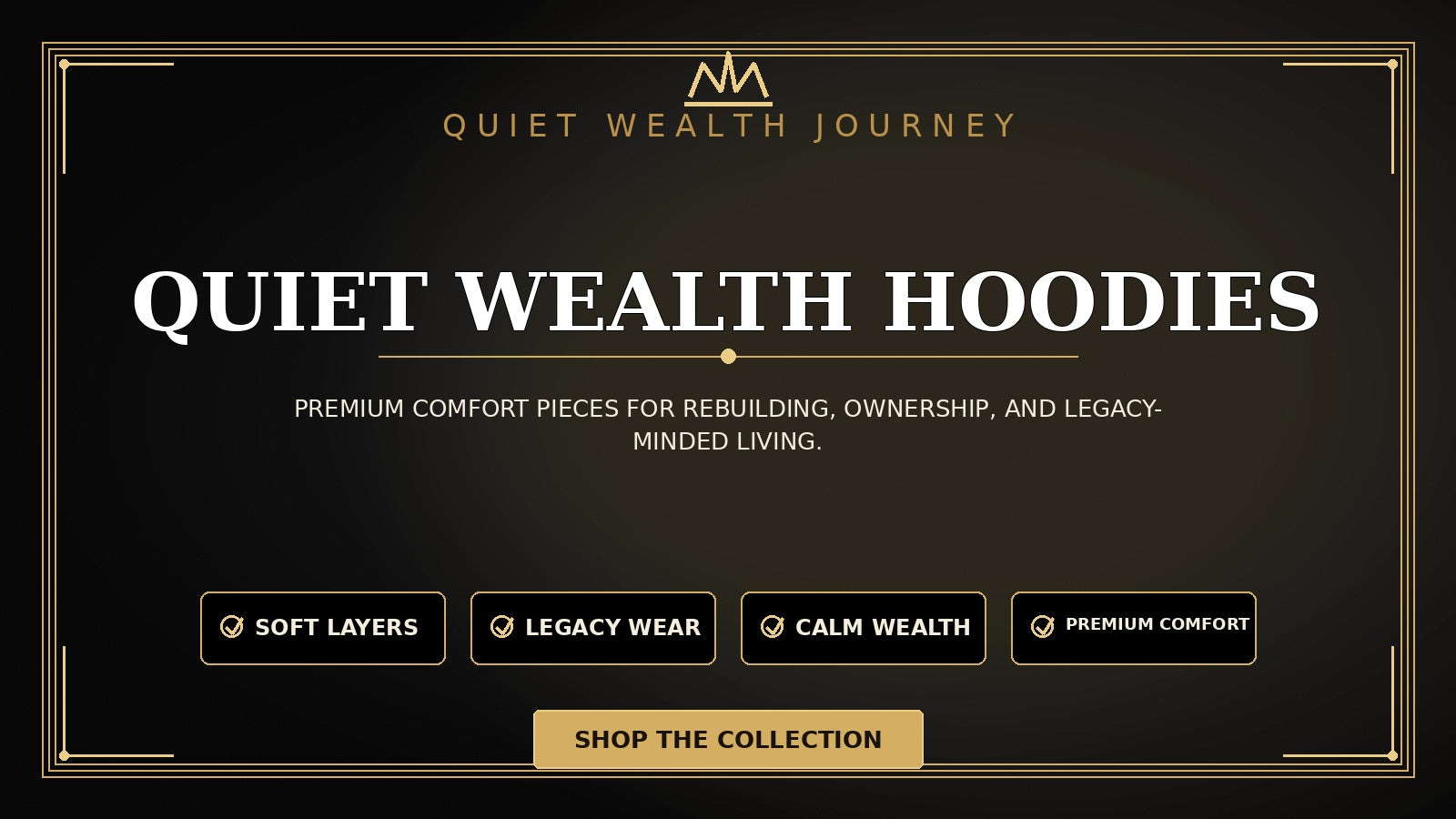 Premium black gold collection banner
