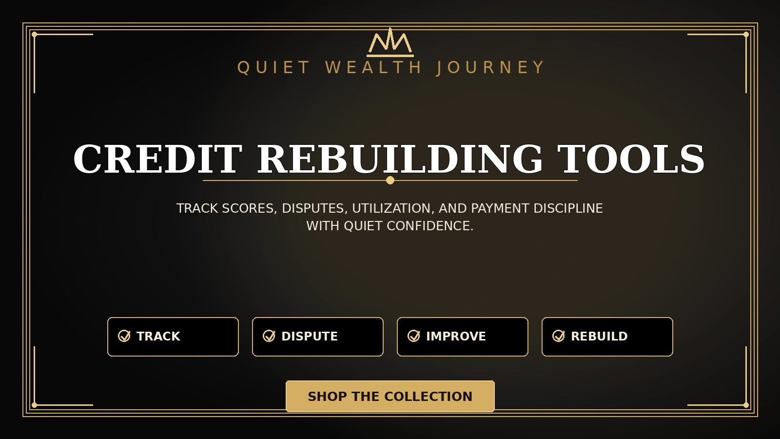 Premium black gold collection banner