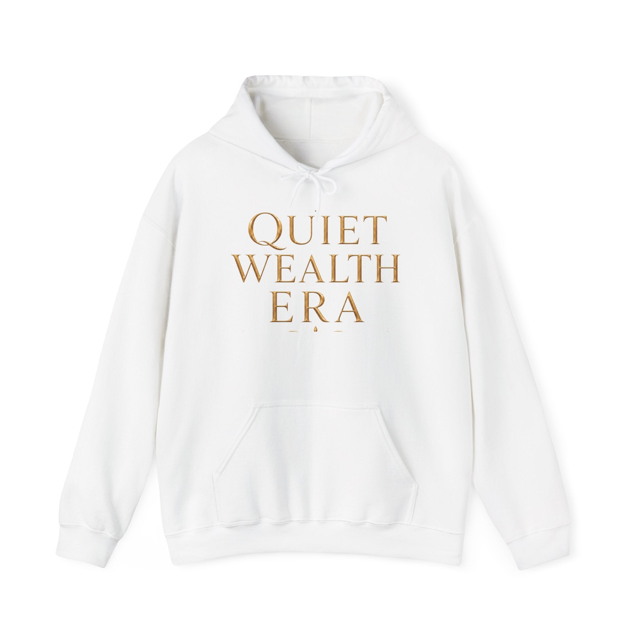 Quiet Wealth Era Gold Statement Hoodie — featured product view by Quiet Wealth Journey