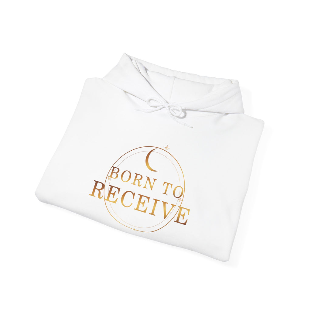 Born to Receive Gold Affirmation Hoodie — additional product view by Quiet Wealth Journey