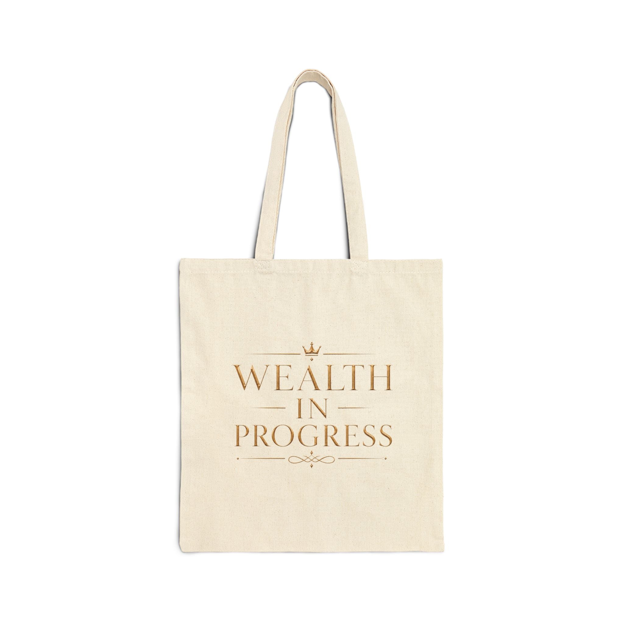 Wealth In Progress | Quiet Wealth Journey Canvas Tote Bag
