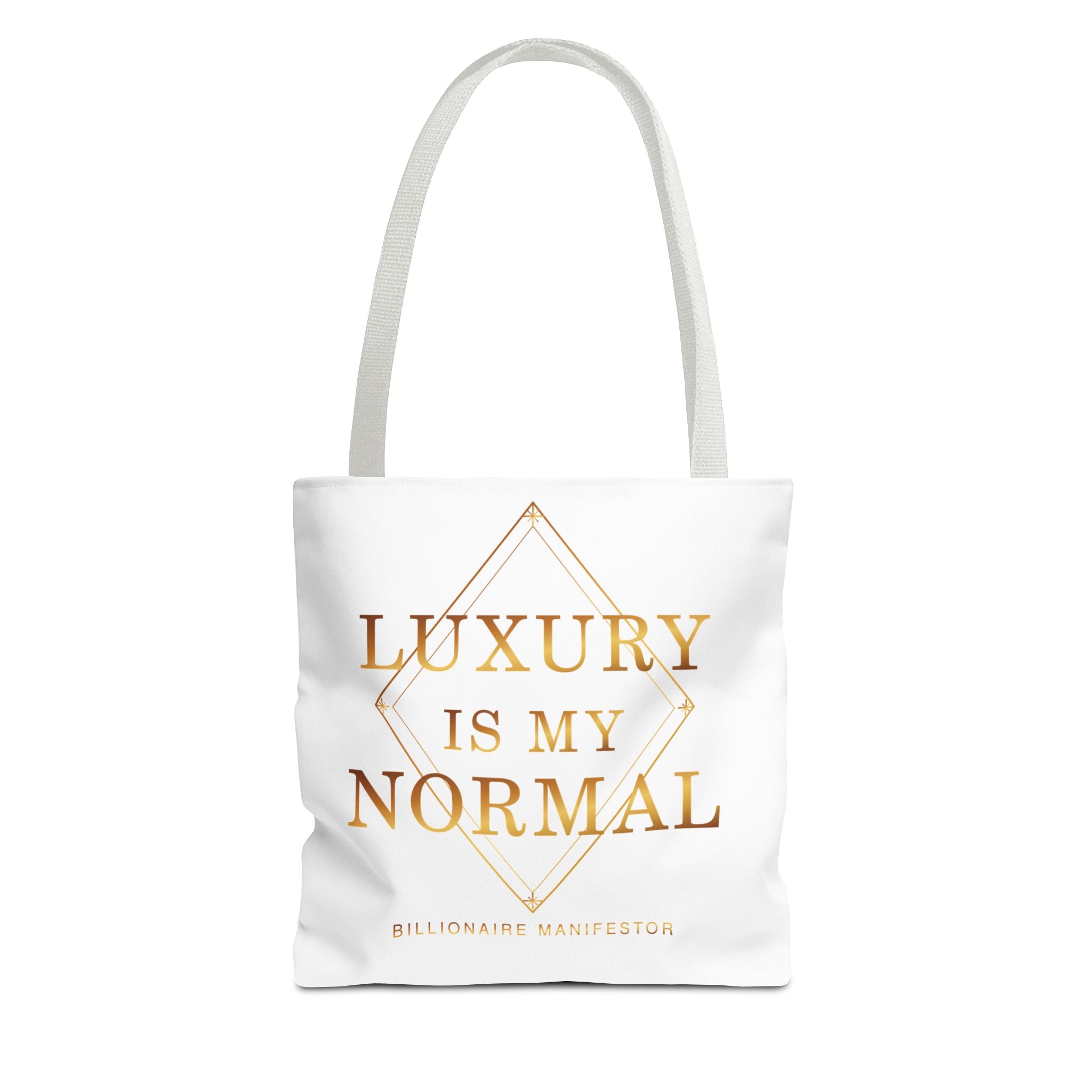 Luxury Is My Normal Gold Statement Tote — design detail view by Quiet Wealth Journey