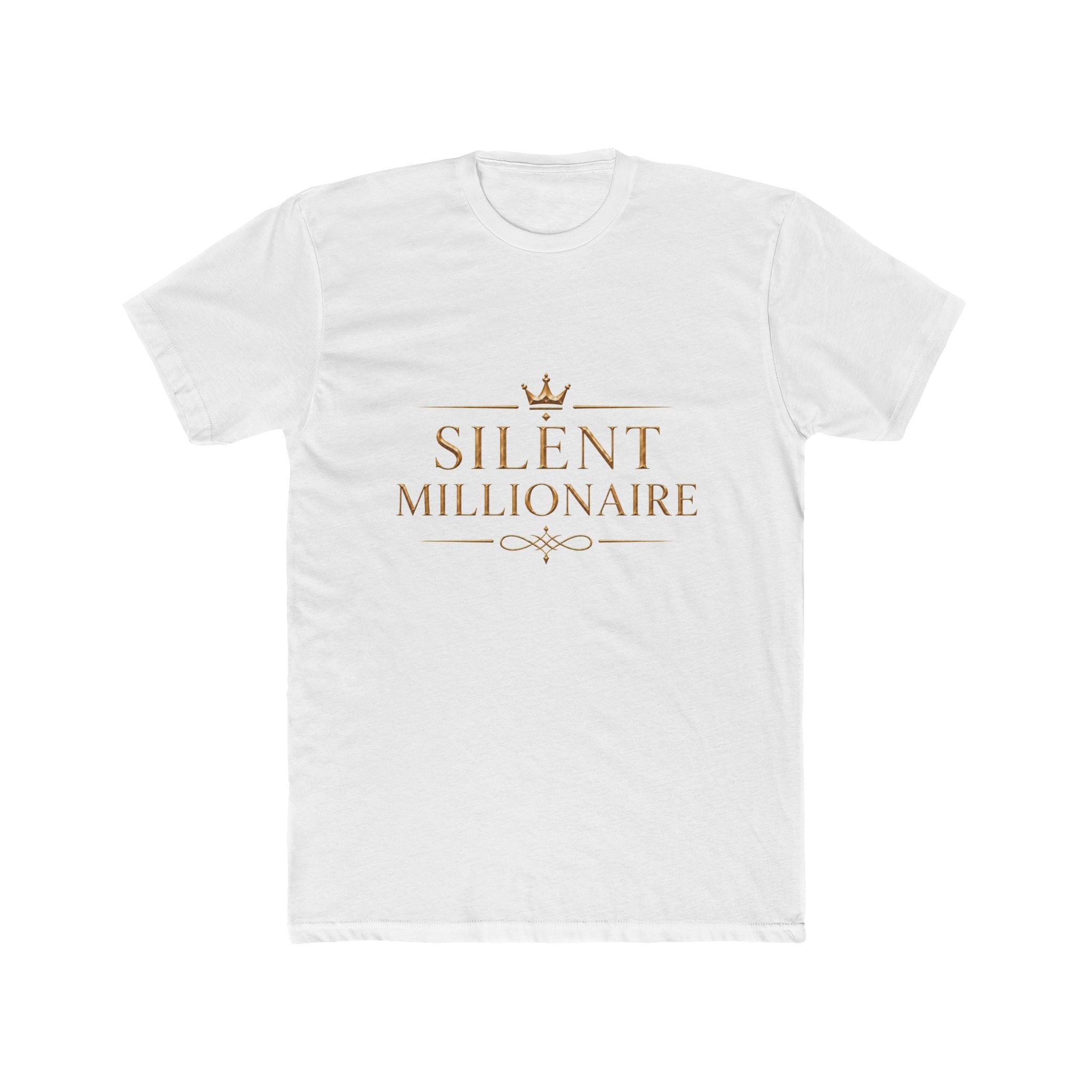 Silent Millionaire Gold Statement Tee — featured product view by Quiet Wealth Journey