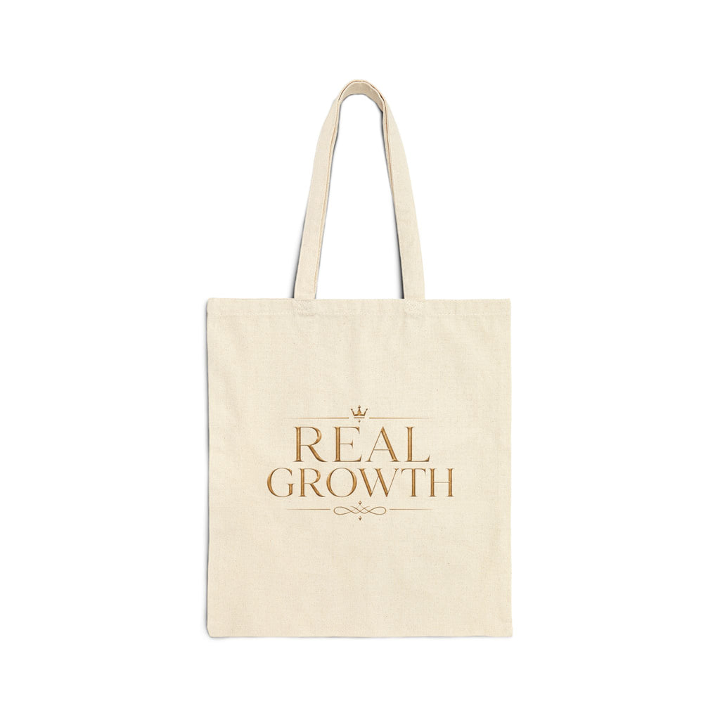 Real Growth | Quiet Wealth Journey Canvas Tote Bag