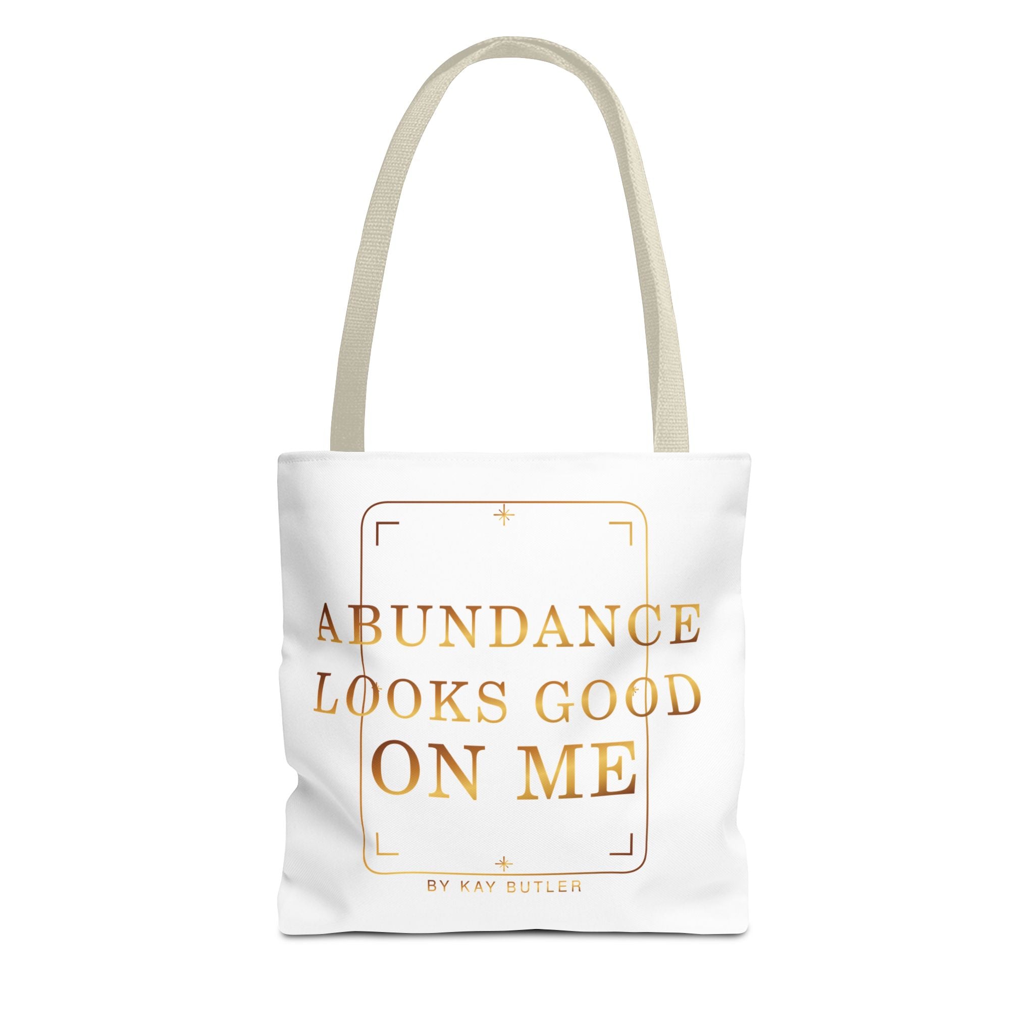 Abundance Looks Good on Me Gold Statement Tote – Alternate — additional product view by Quiet Wealth Journey