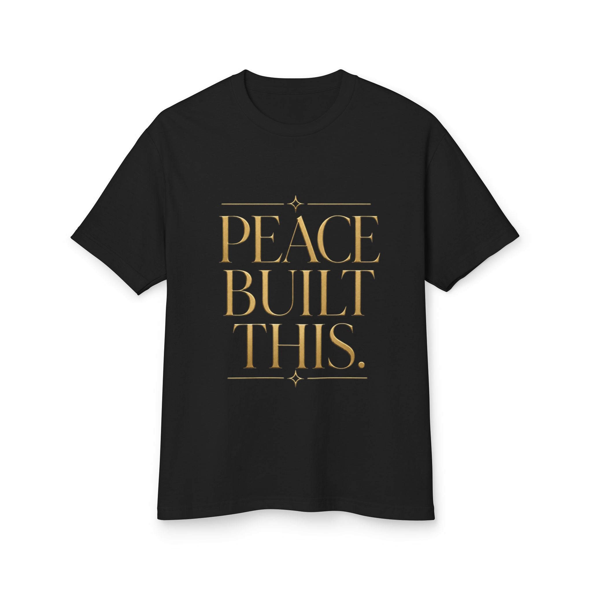 Peace Built This Garment-Dyed Statement Tee — featured product view by Quiet Wealth Journey
