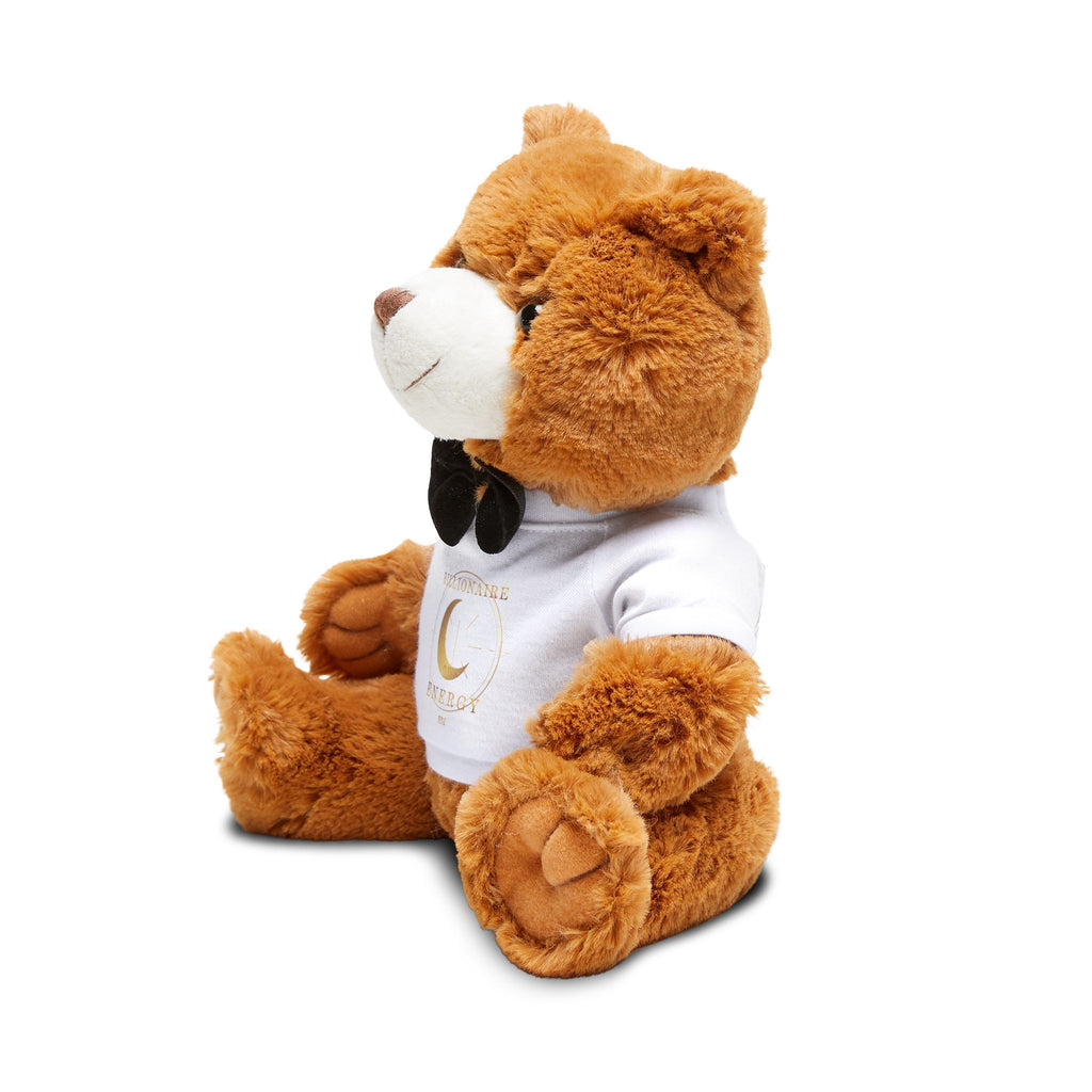 Billionaire Energy Affirmation Teddy Bear — design detail view by Quiet Wealth Journey