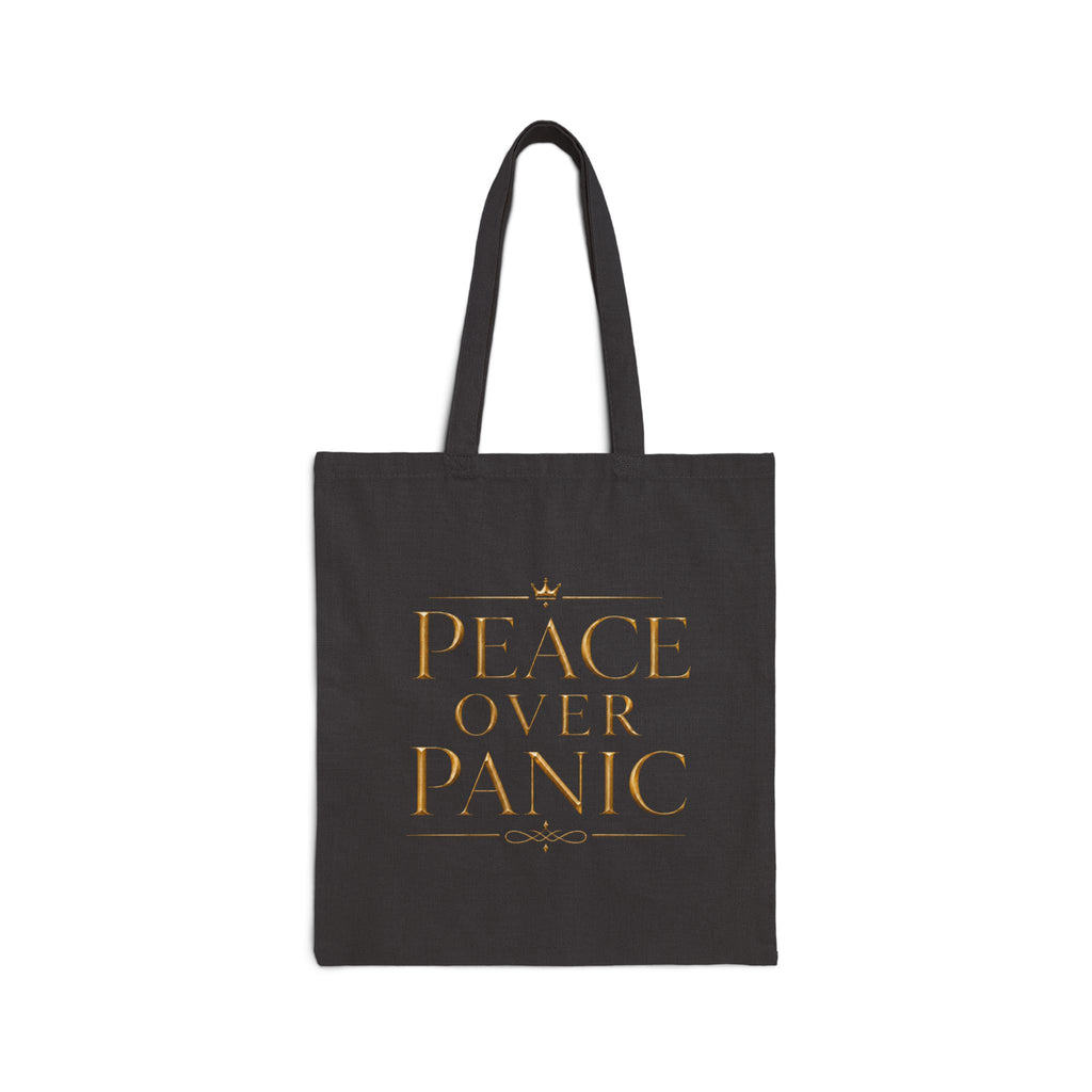 Peace Over Panic | Quiet Wealth Journey Canvas Tote Bag
