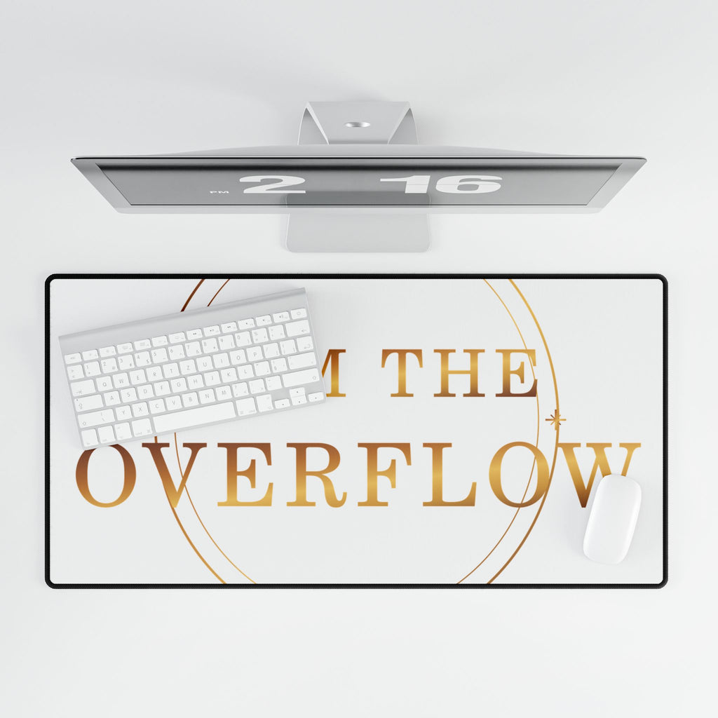I Am the Overflow Gold Affirmation Desk Mat — additional product view by Quiet Wealth Journey