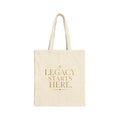 Legacy Starts Here | Quiet Wealth Journey Canvas Tote Bag