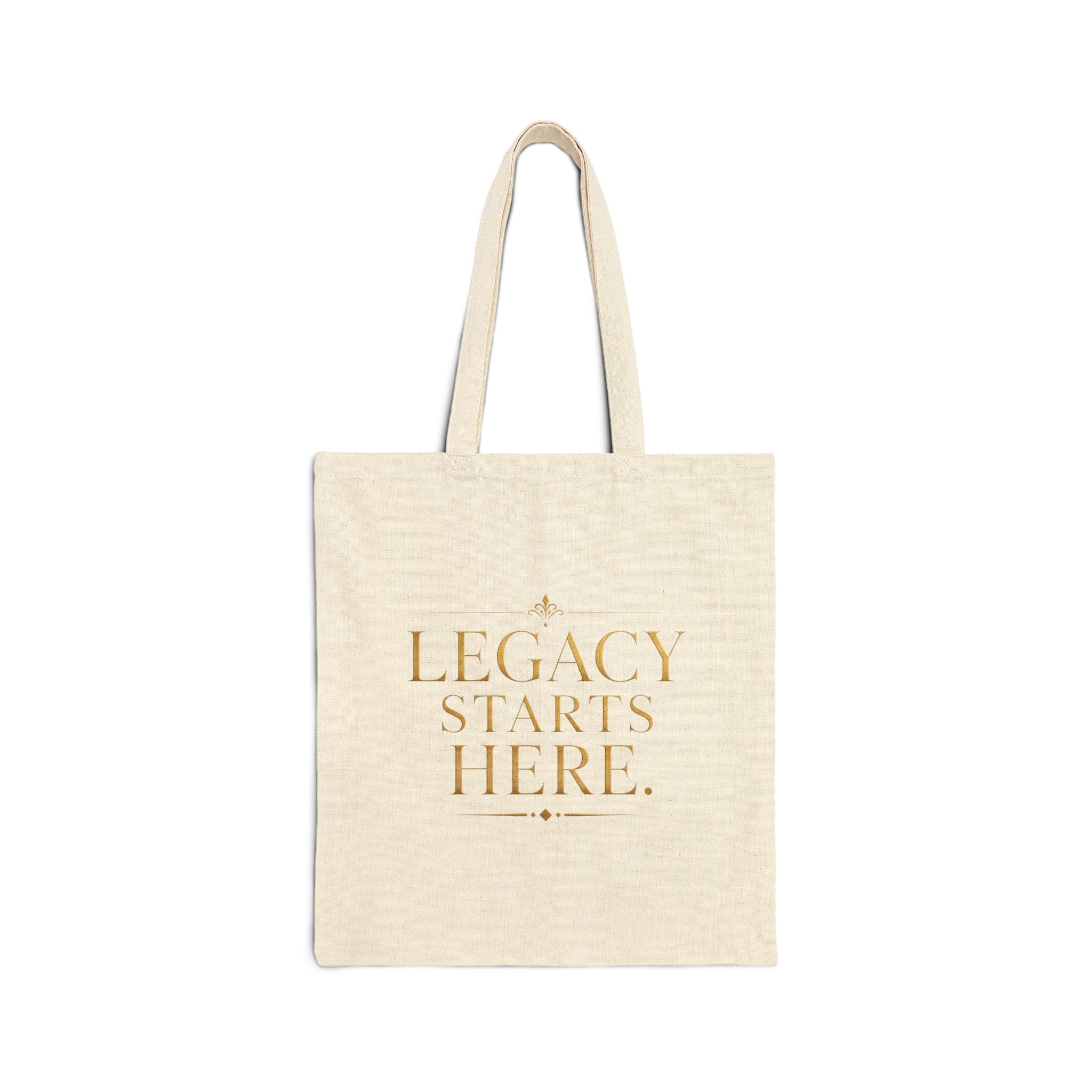 Legacy Starts Here | Quiet Wealth Journey Canvas Tote Bag