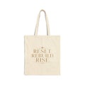 Reset. Rebuild. Rise. | Quiet Wealth Journey Canvas Tote Bag