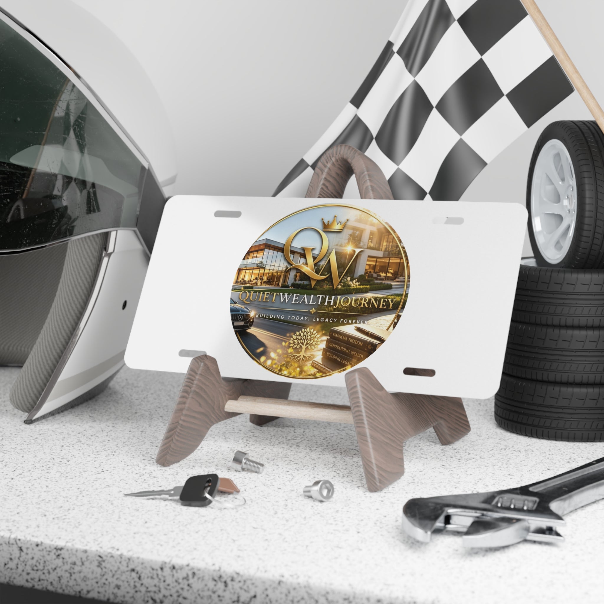 Quiet Wealth Journey Lifestyle Vanity Plate – Light — additional product view by Quiet Wealth Journey
