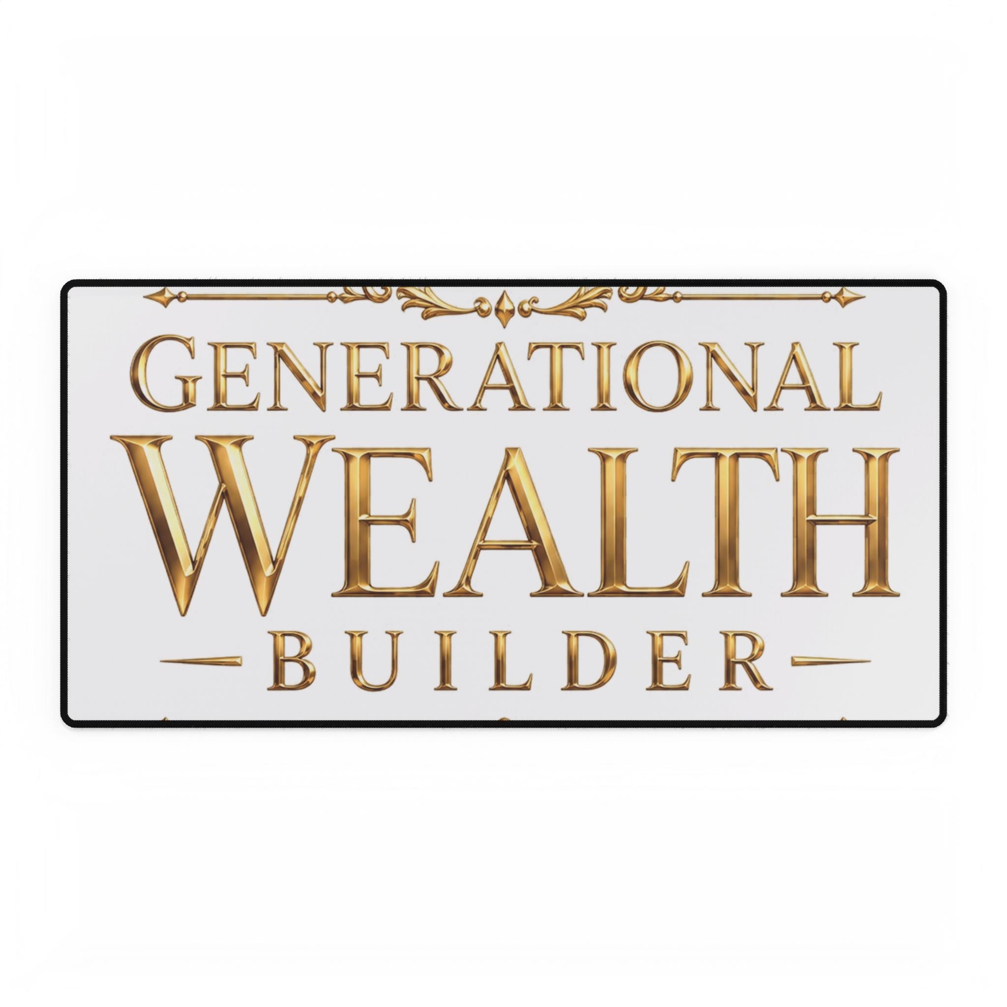 Generational Wealth Builder Gold Desk Mat — featured product view by Quiet Wealth Journey