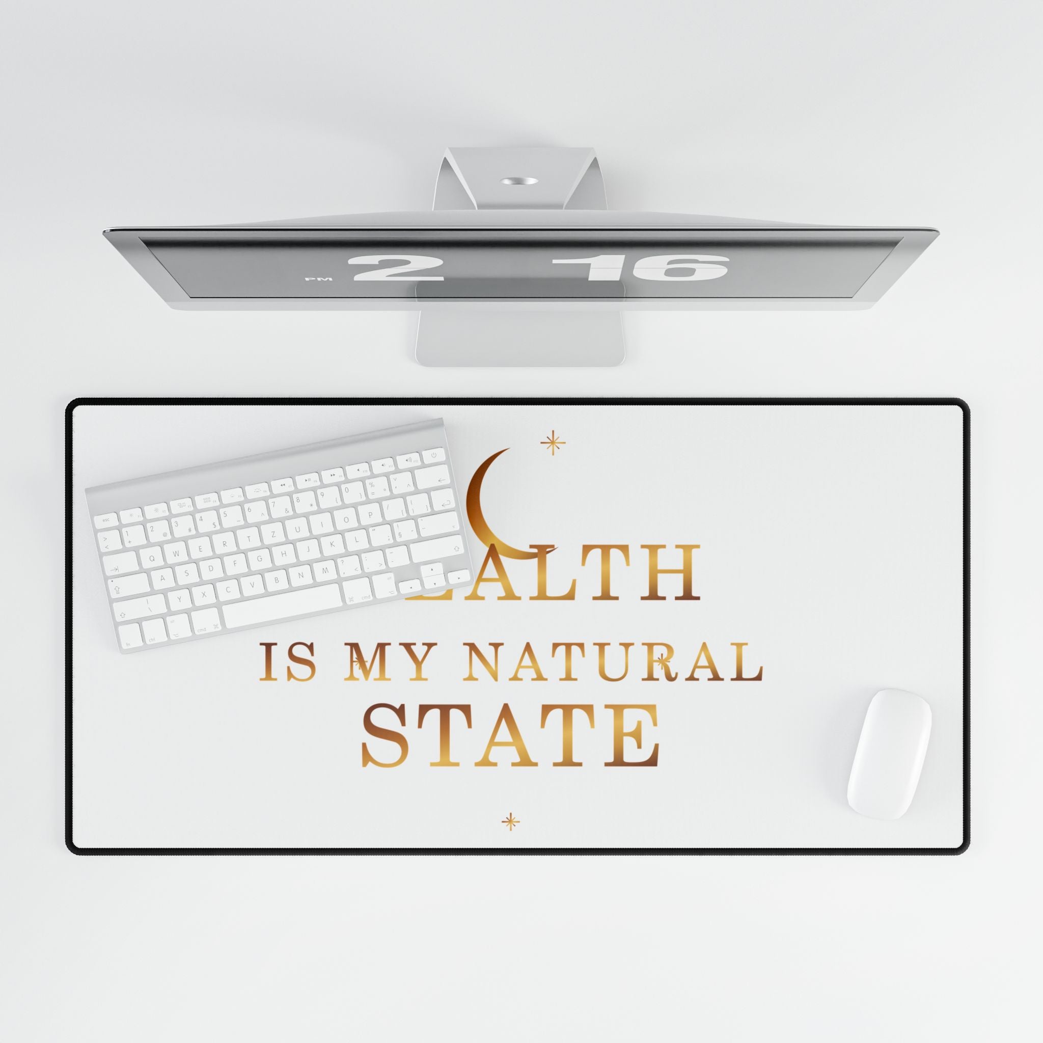 Wealth Is My Natural State Affirmation Desk Mat — additional product view by Quiet Wealth Journey