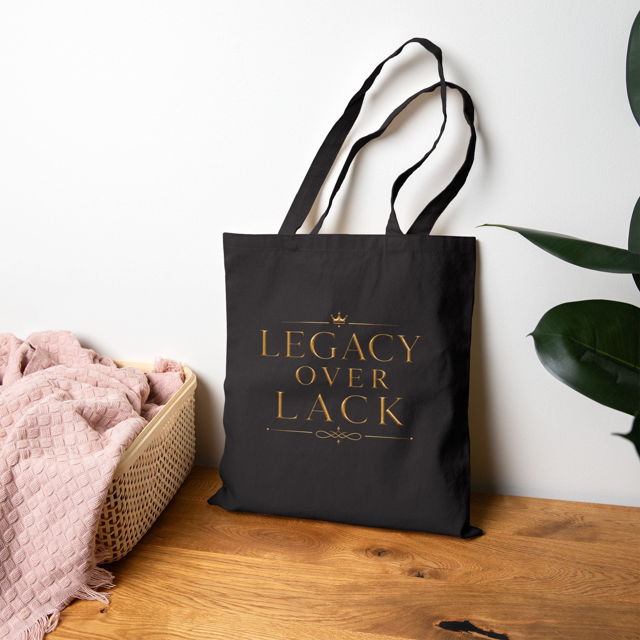 Legacy Over Lack | Quiet Wealth Journey Canvas Tote Bag