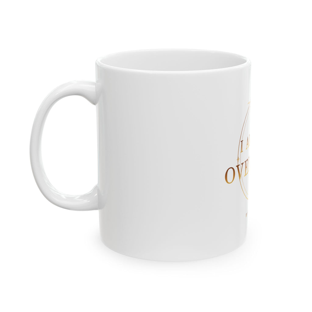 I Am the Overflow Affirmation Mug — design detail view by Quiet Wealth Journey