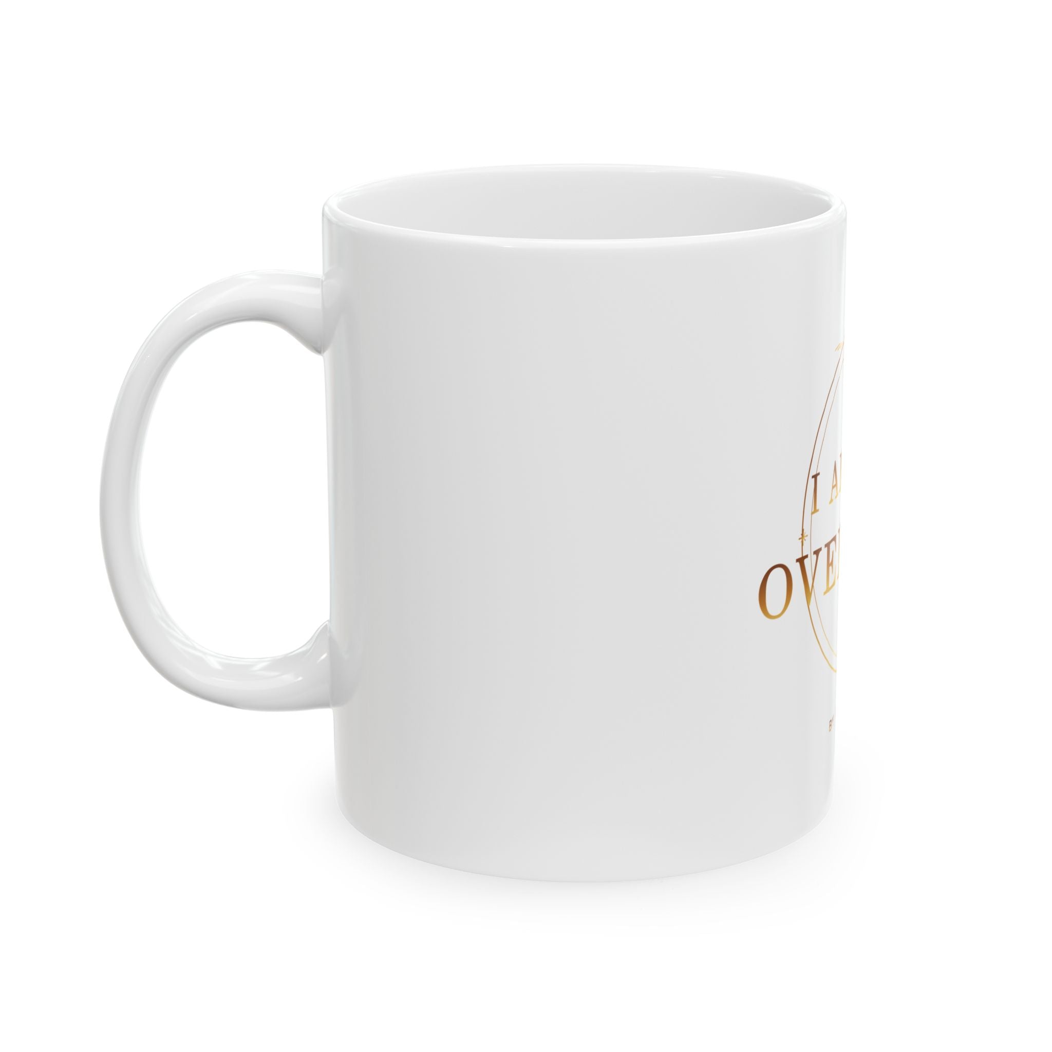 I Am the Overflow Affirmation Mug — design detail view by Quiet Wealth Journey