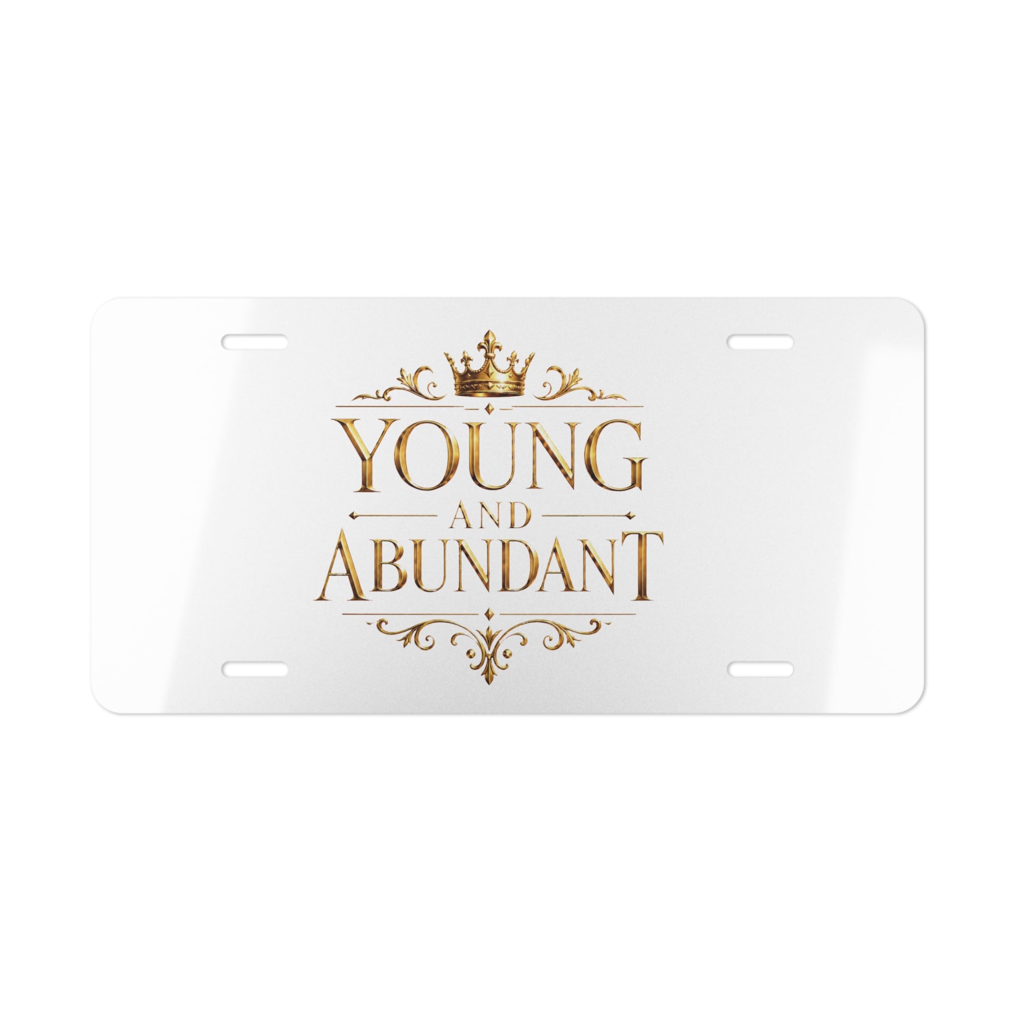 Young & Abundant Gold Vanity Plate — featured product view by Quiet Wealth Journey