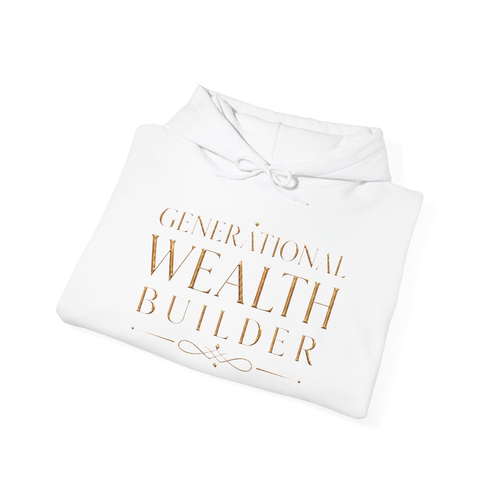 Generational Wealth Builder Gold Statement Hoodie — additional product view by Quiet Wealth Journey