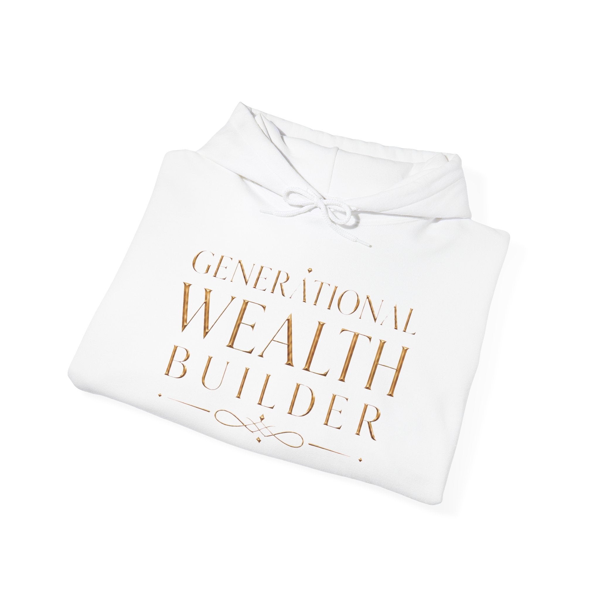 Generational Wealth Builder Gold Statement Hoodie — additional product view by Quiet Wealth Journey