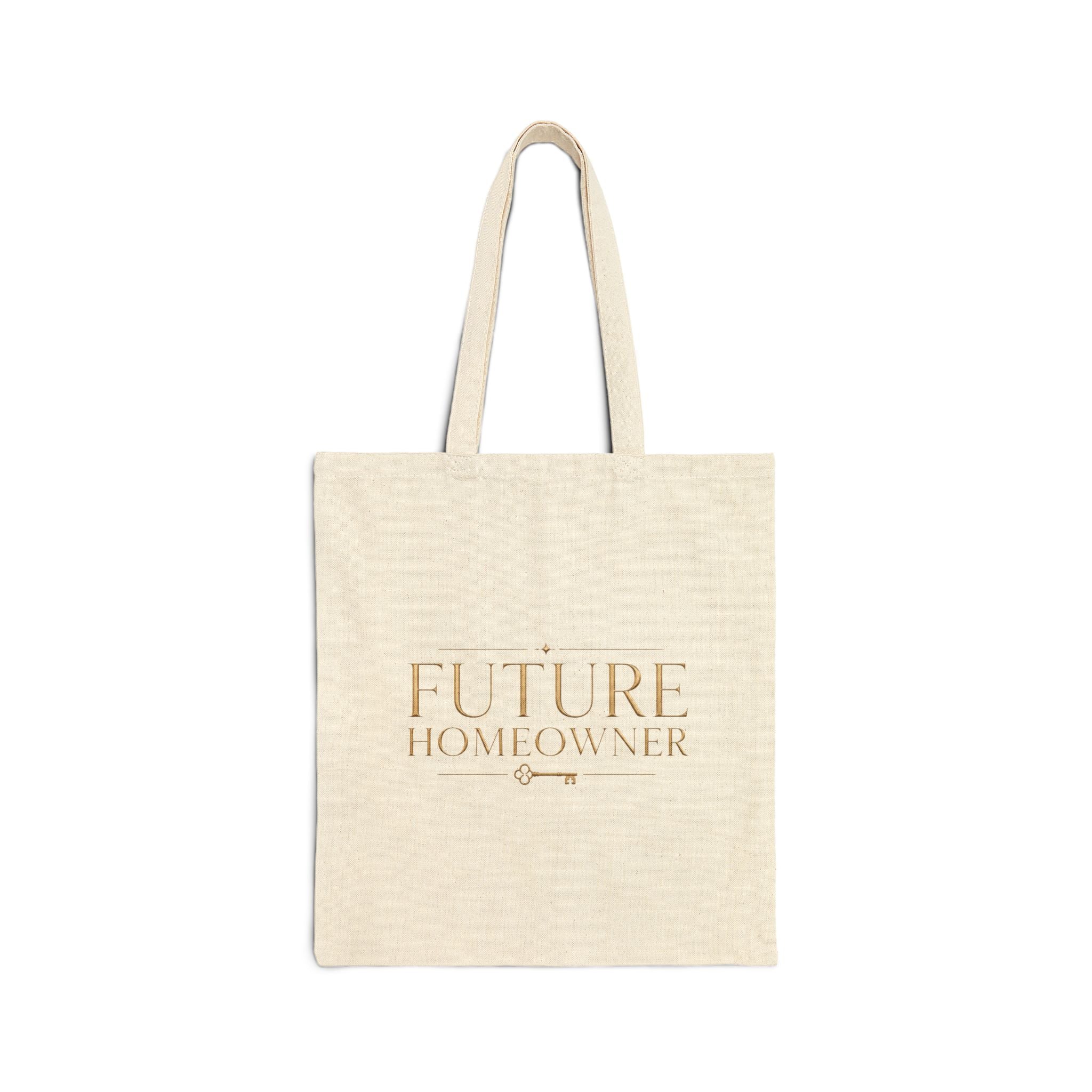 Future Homeowner | Quiet Wealth Journey Canvas Tote Bag