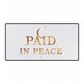 Paid in Peace Gold Affirmation Desk Mat — featured product view by Quiet Wealth Journey