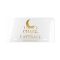 I Don’t Chase—I Attract Gold Vanity Plate — featured product view by Quiet Wealth Journey