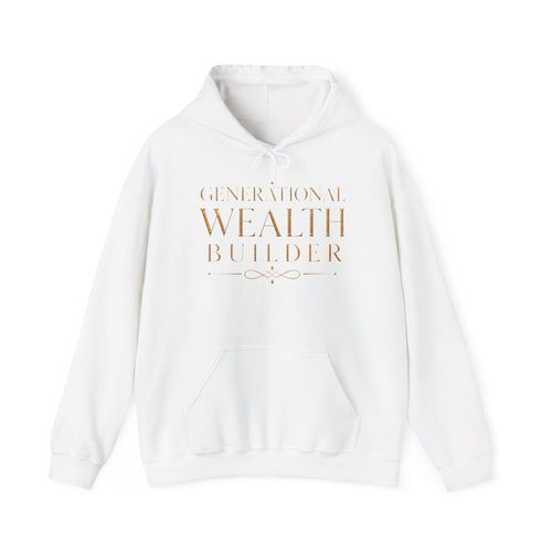 Generational Wealth Builder Gold Statement Hoodie — featured product view by Quiet Wealth Journey