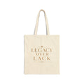 Legacy Over Lack | Quiet Wealth Journey Canvas Tote Bag