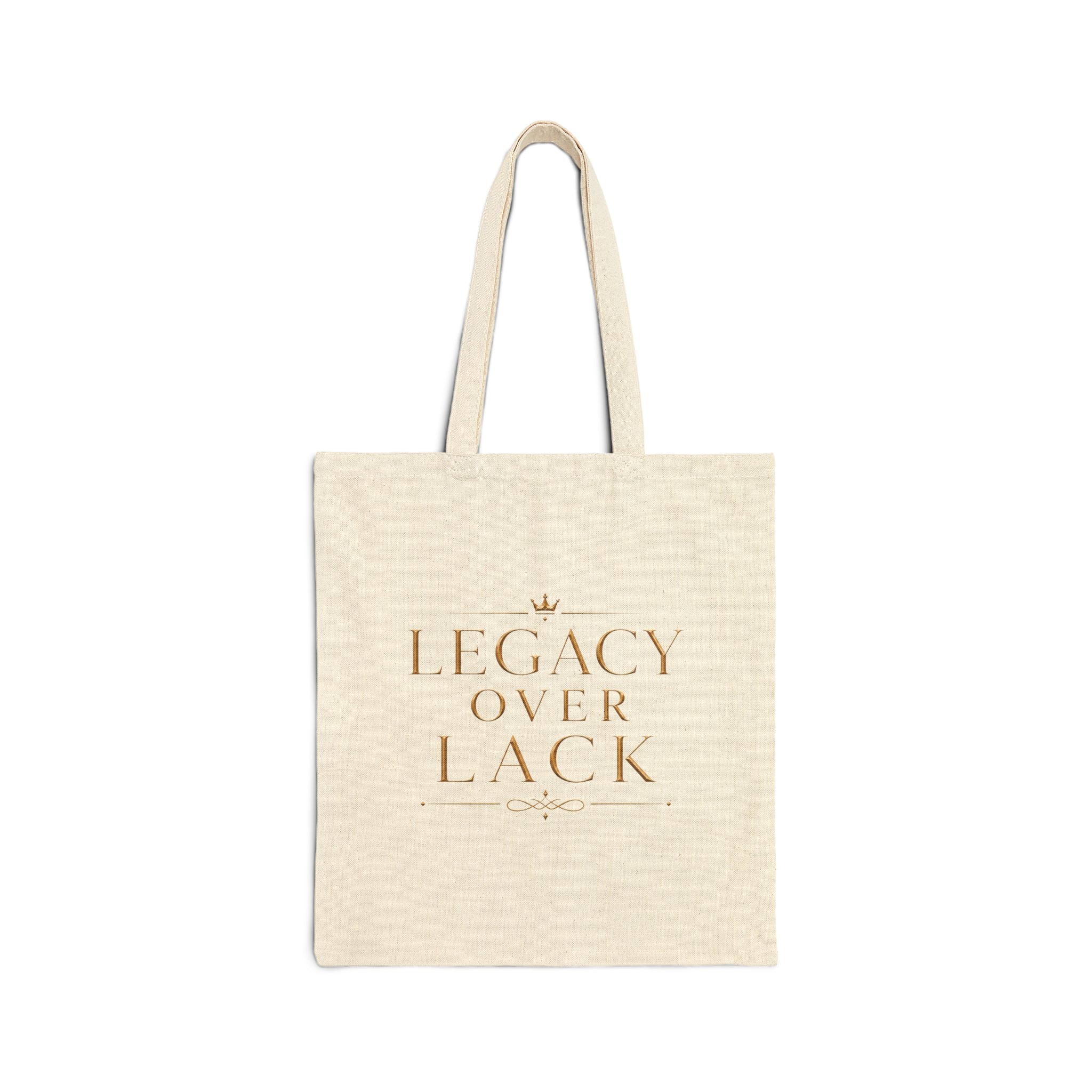 Legacy Over Lack | Quiet Wealth Journey Canvas Tote Bag