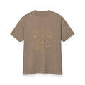 Learn. Build. Own. Grow. Garment-Dyed Tee — design detail view by Quiet Wealth Journey