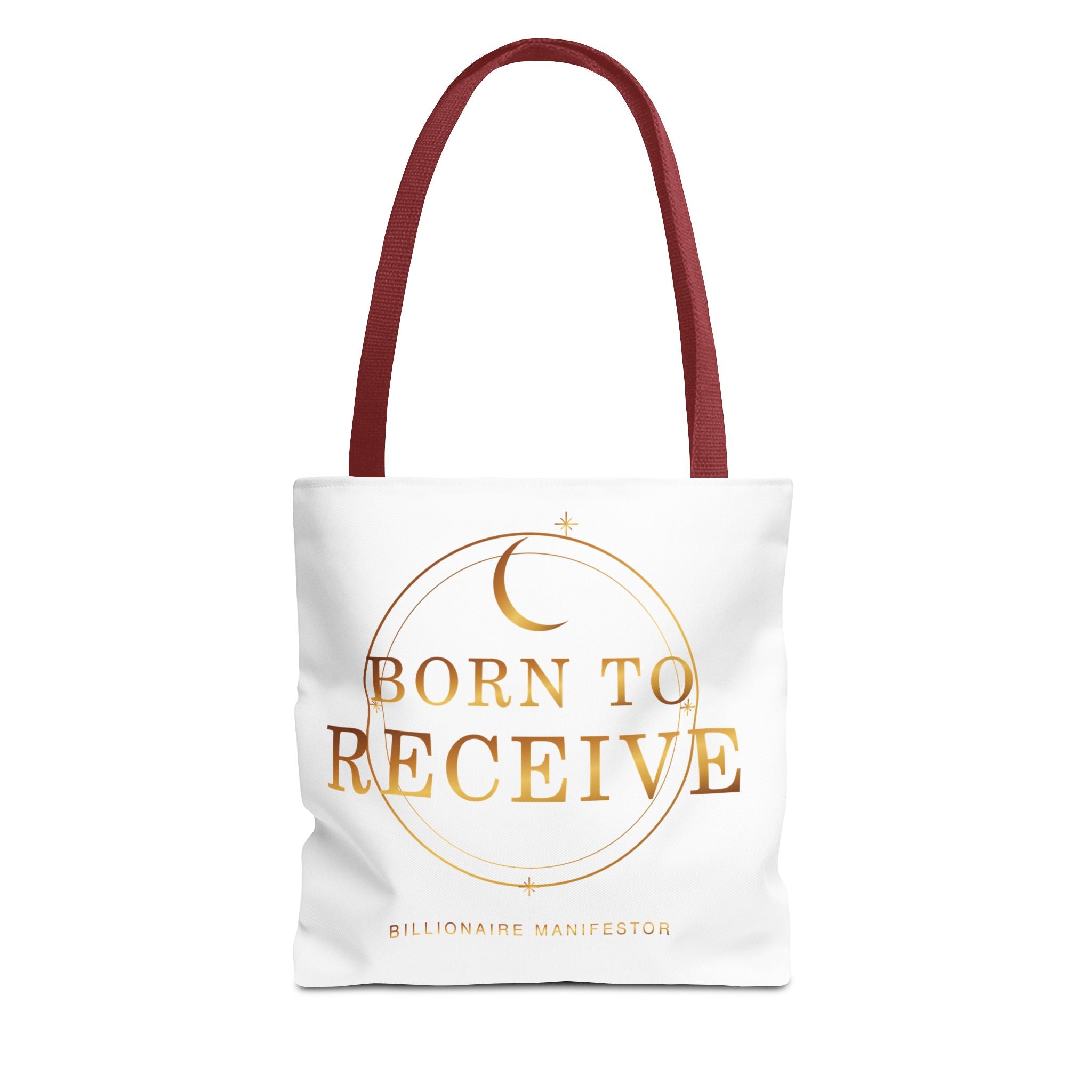Born to Receive Gold Statement Tote — alternate product view by Quiet Wealth Journey