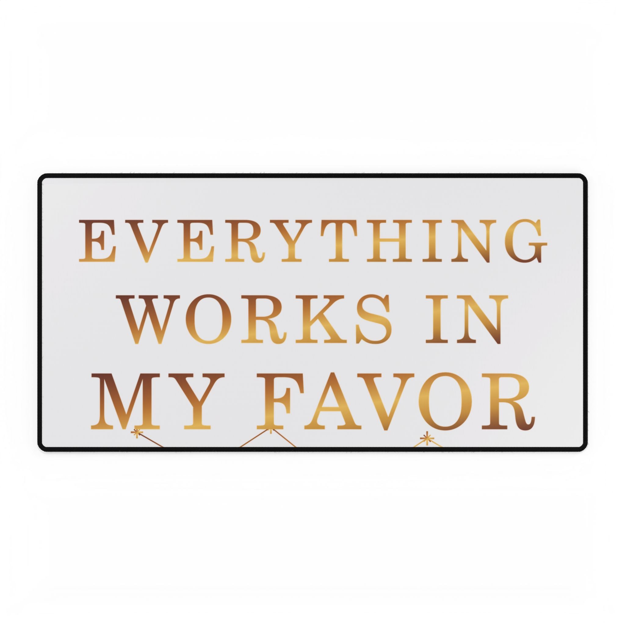 Everything Works in My Favor Affirmation Desk Mat — featured product view by Quiet Wealth Journey