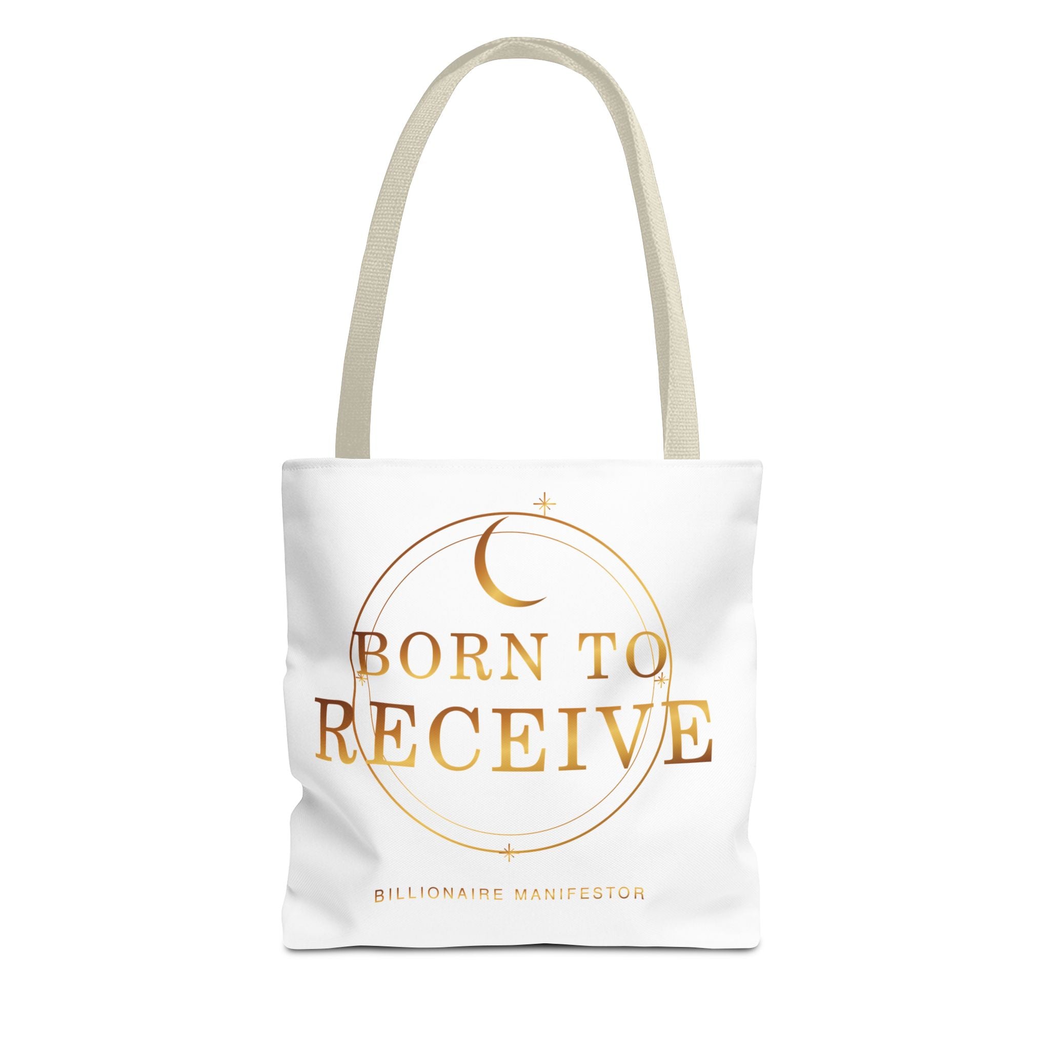 Born to Receive Gold Statement Tote — additional product view by Quiet Wealth Journey