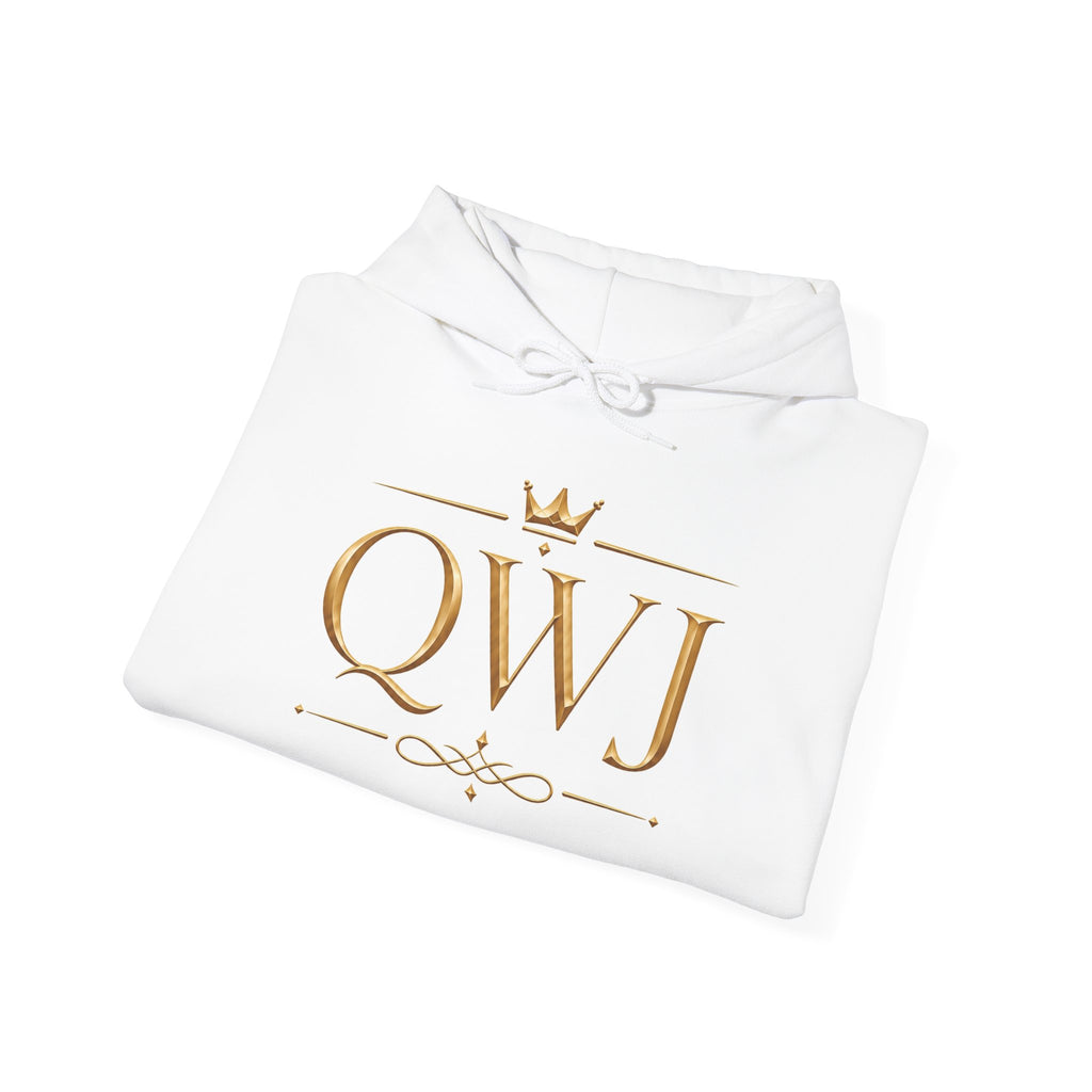 QWJ Gold Monogram Hoodie — additional product view by Quiet Wealth Journey
