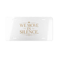 We Move in Silence Gold Vanity Plate — featured product view by Quiet Wealth Journey