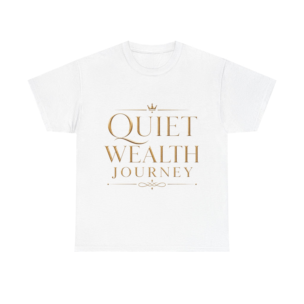 Quiet Wealth Journey Signature Heavy Cotton Tee — alternate product view by Quiet Wealth Journey