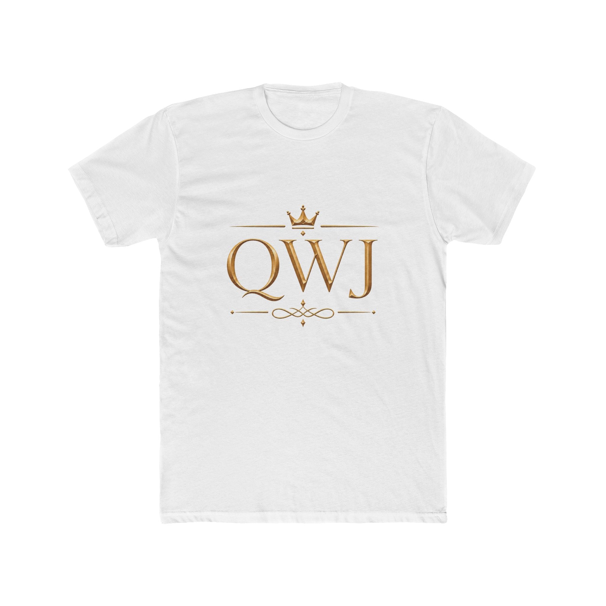 QWJ Gold Crown Monogram Tee — featured product view by Quiet Wealth Journey