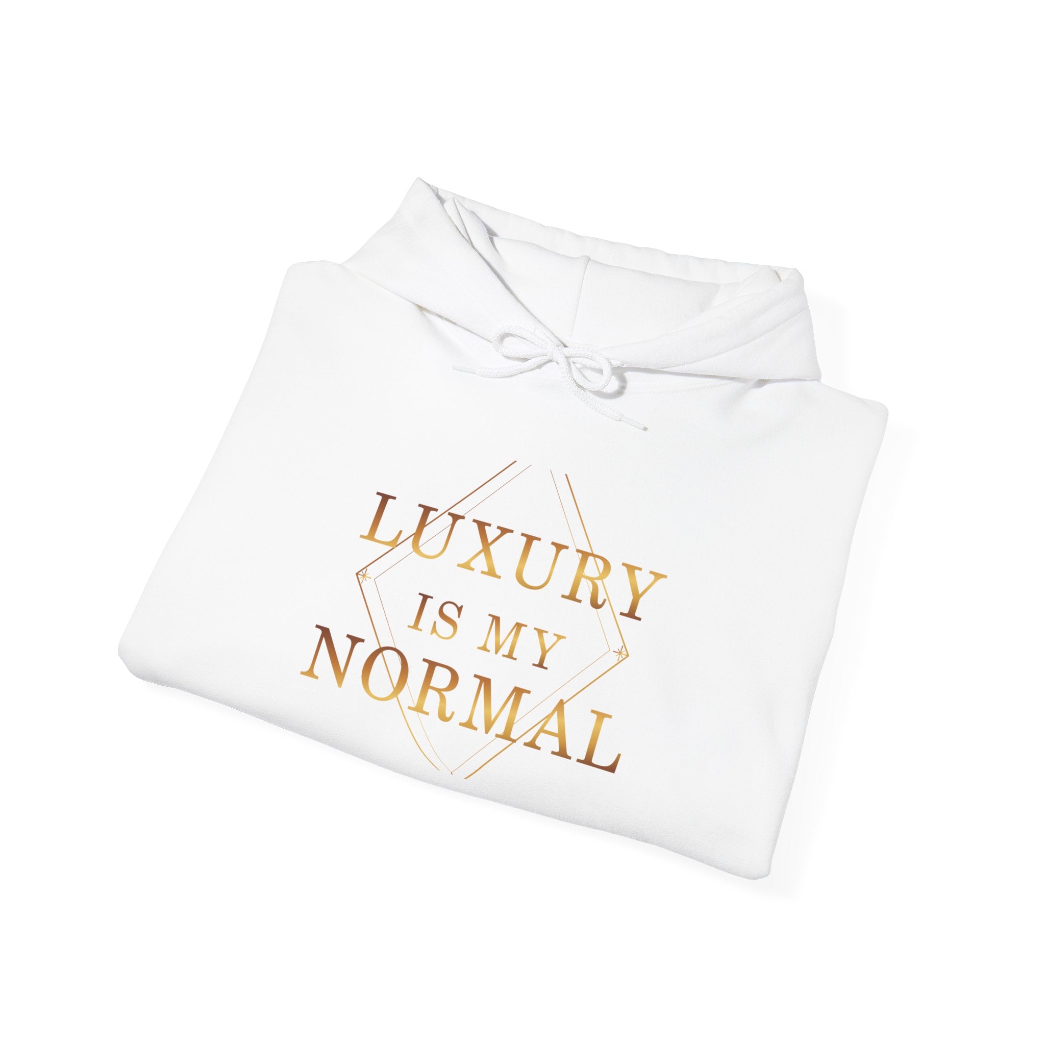 Luxury Is My Normal Gold Affirmation Hoodie — additional product view by Quiet Wealth Journey