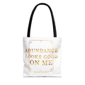 Abundance Looks Good on Me Gold Statement Tote — featured product view by Quiet Wealth Journey