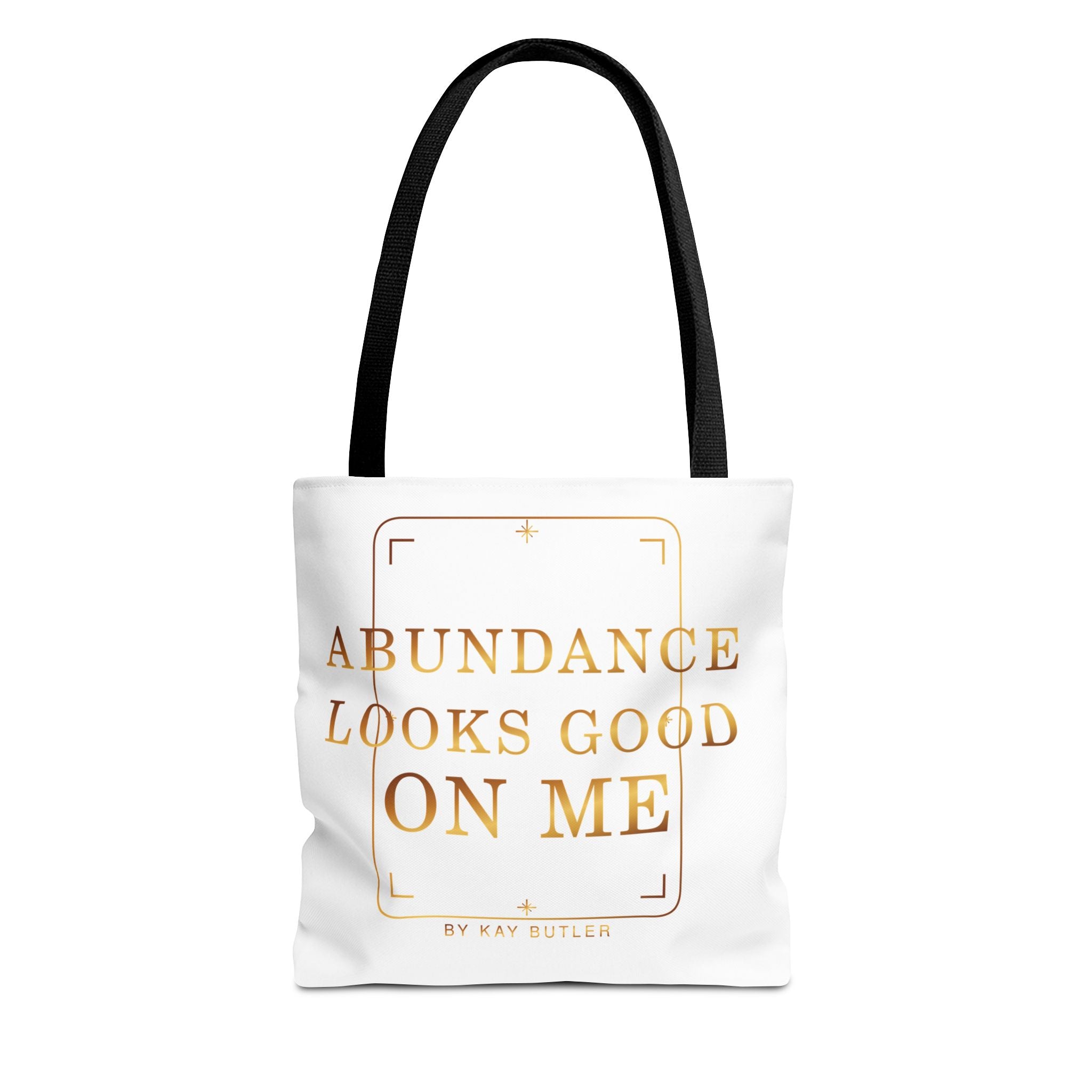 Abundance Looks Good on Me Gold Statement Tote — featured product view by Quiet Wealth Journey