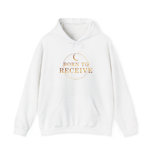 Born to Receive Gold Affirmation Hoodie — featured product view by Quiet Wealth Journey