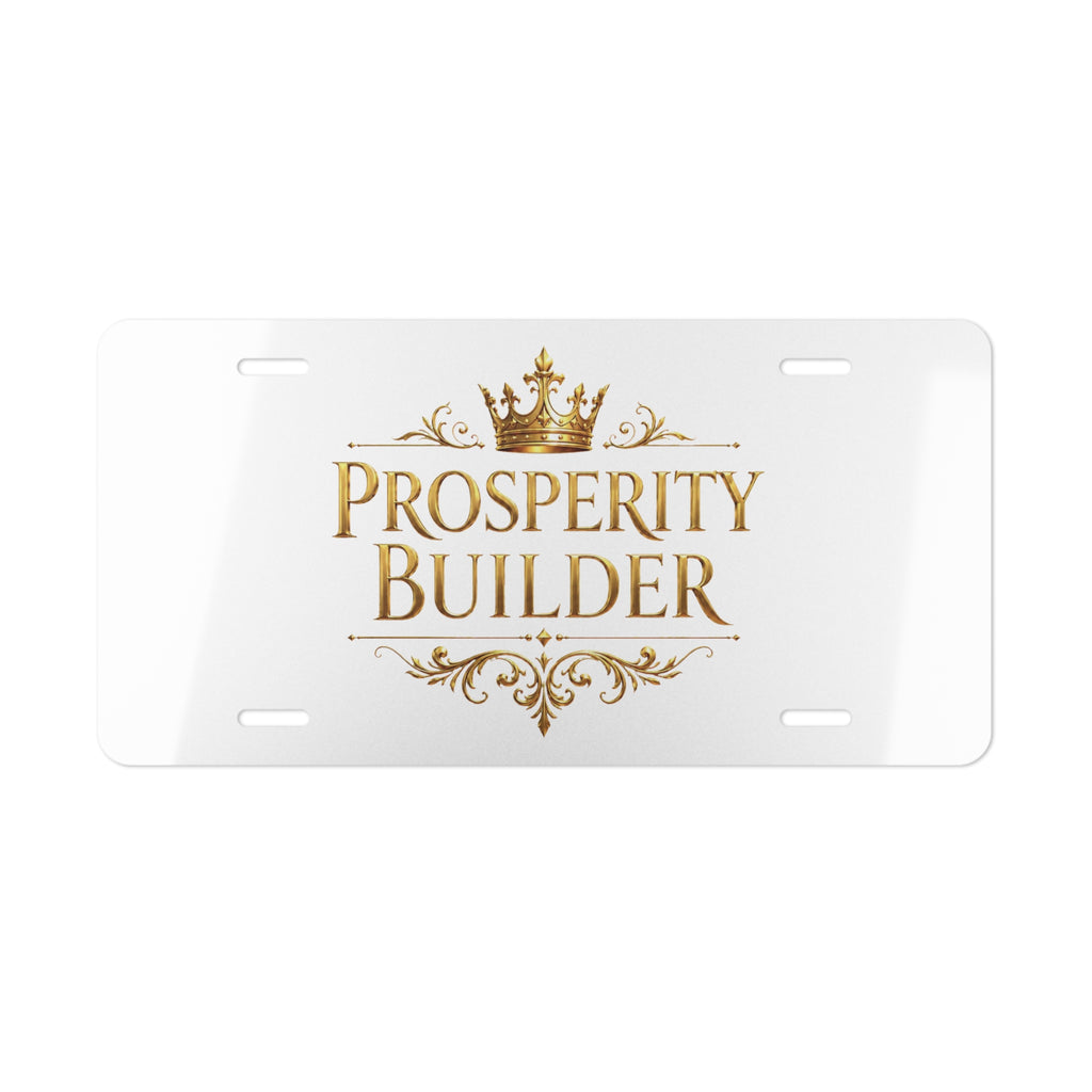 Prosperity Builder Gold Vanity Plate — featured product view by Quiet Wealth Journey
