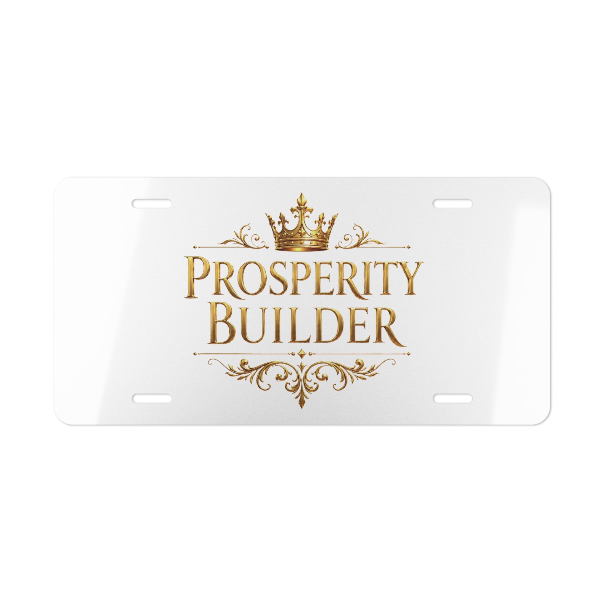 Prosperity Builder Gold Vanity Plate — featured product view by Quiet Wealth Journey