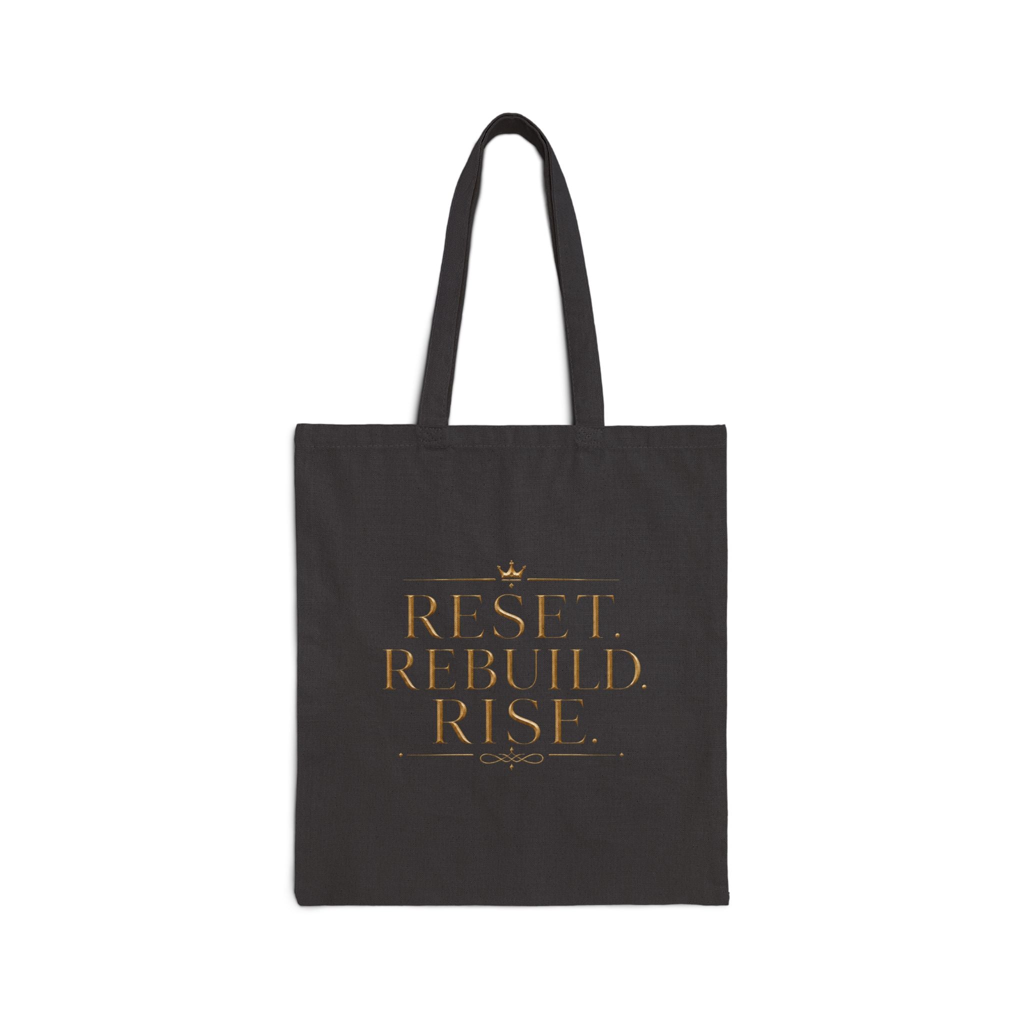 Reset. Rebuild. Rise. | Quiet Wealth Journey Canvas Tote Bag