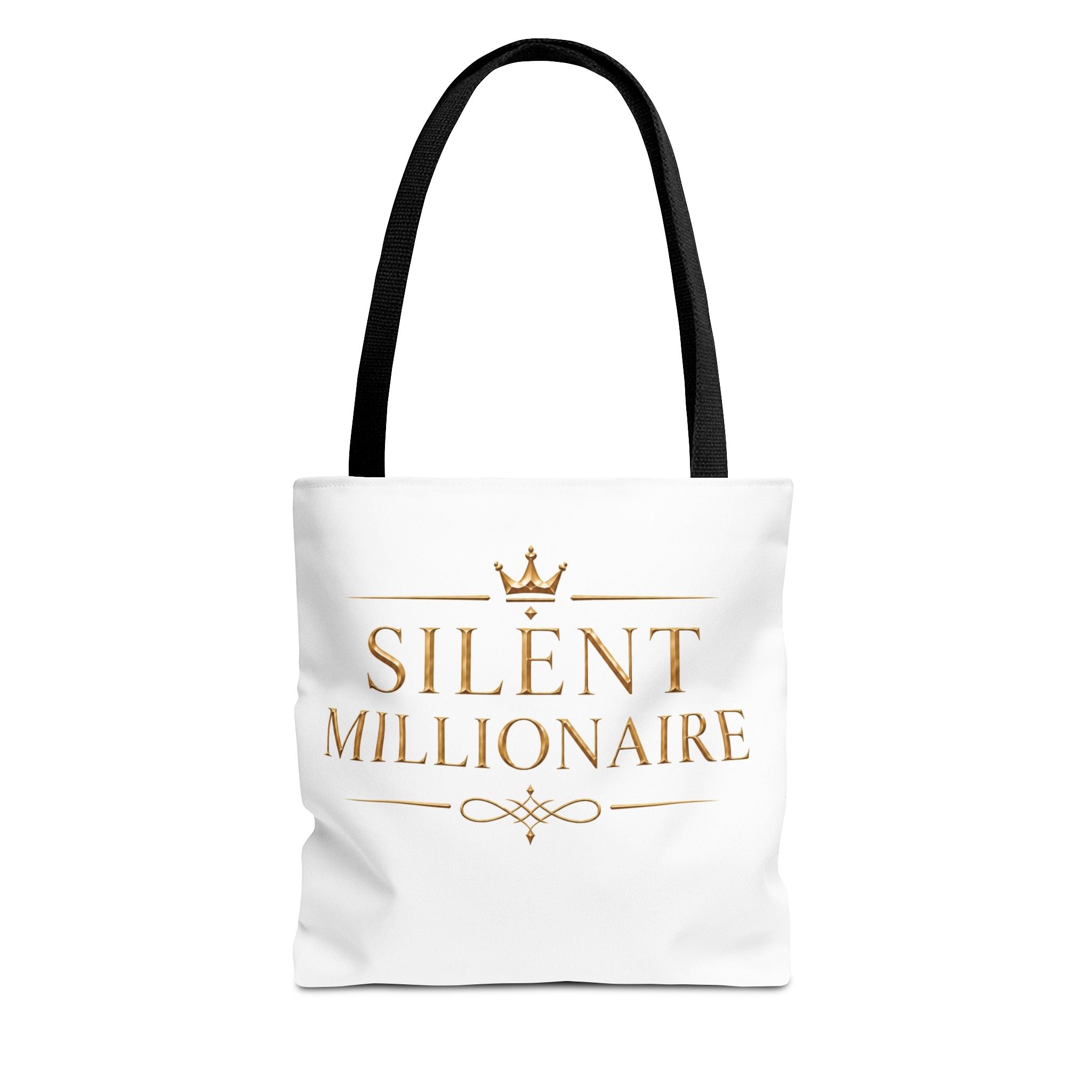 Silent Millionaire Gold Statement Tote — featured product view by Quiet Wealth Journey