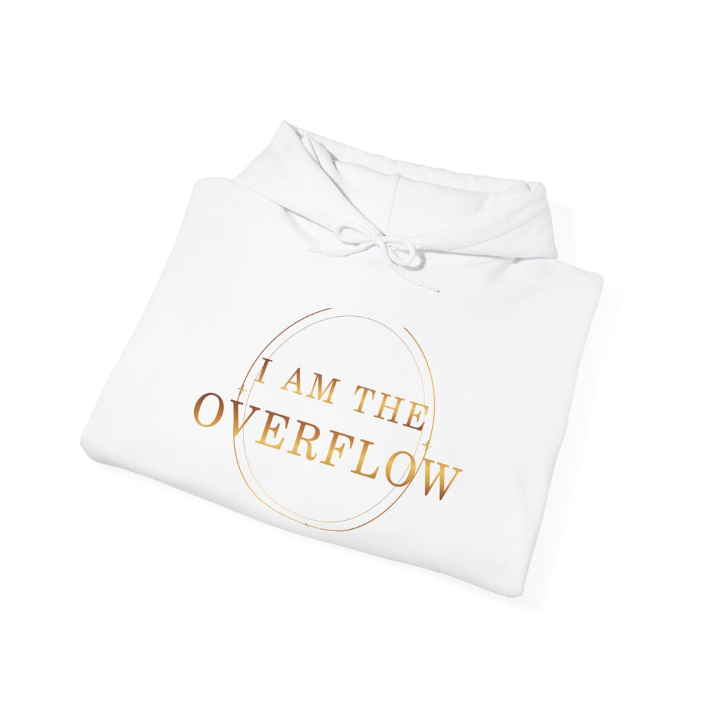 I Am the Overflow Gold Affirmation Hoodie — additional product view by Quiet Wealth Journey