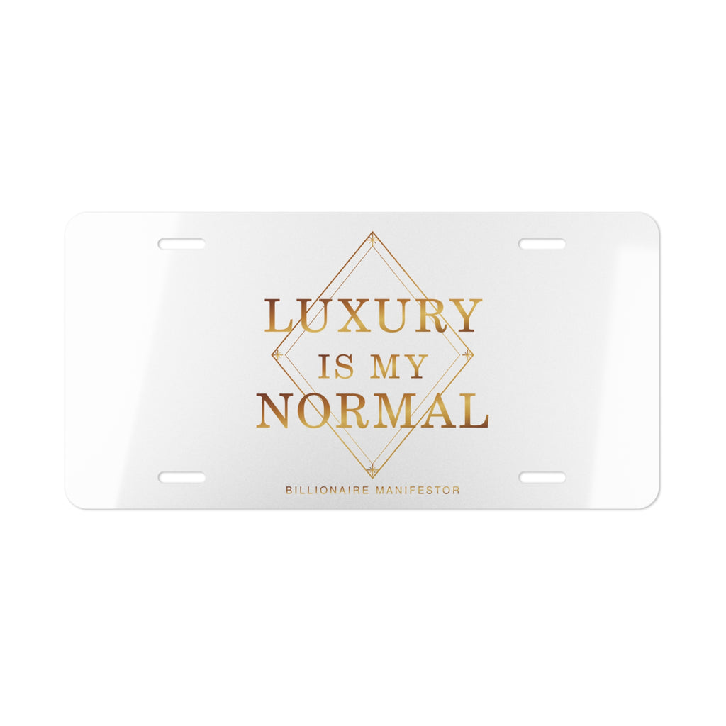 Luxury Is My Normal Gold Vanity Plate — featured product view by Quiet Wealth Journey